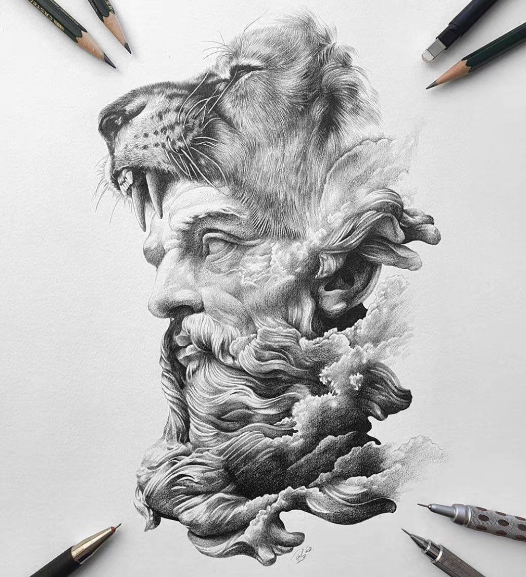 
海神波塞冬纹身图案 海神纹身的寓意-beat365官网中文(图21)